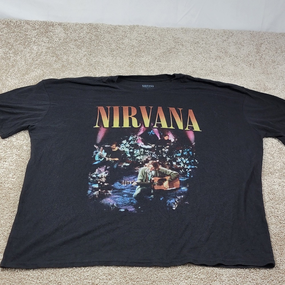 Nirvana 2022 Graphic Band Tee T Shirt Men's Size Large Black Music